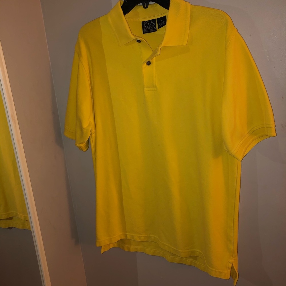 vibrant yellow jos. a. bank polo